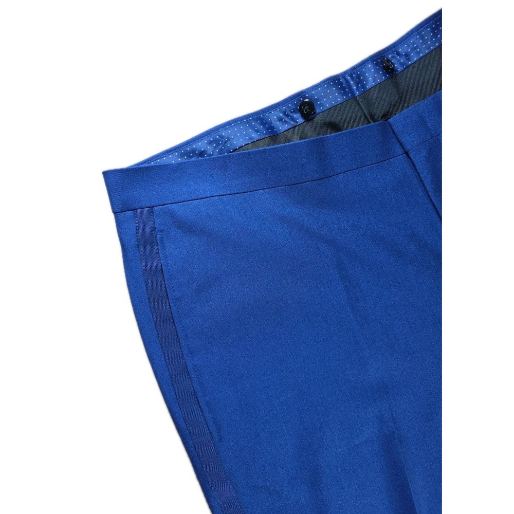 $135 Alfani Men's Blue Slim Fit Stretch Chino Pants Size 38W 32L